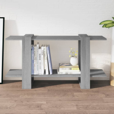 vidaXL szürke sonoma-tölgyszínű szerelt fa könyvszekrény 100x 30x51 cm bútor