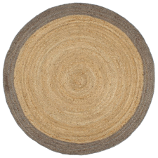 vidaXL szürke szélű kézzel font jutaszőnyeg 210 cm (343603) lakástextília