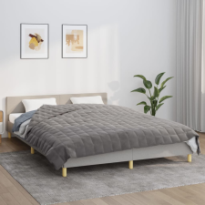 vidaXL szürke szövet súlyozott takaró 220 x 235 cm 11 kg lakástextília
