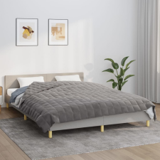 vidaXL szürke szövet súlyozott takaró 220 x 235 cm 11 kg lakástextília