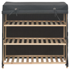 vidaXL szürke szövetborítású cipősszekrény 79 x 40 x 80 cm (248195) bútor