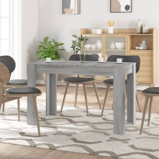 vidaXL szürke tölgyszínű műfa étkezőasztal 120 x 60 x 76 cm bútor