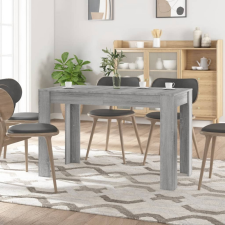 vidaXL szürke tölgyszínű szerelt fa étkezőasztal 120 x 60 x 76 cm bútor
