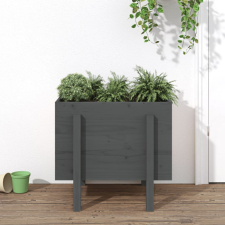 vidaXL szürke tömör fenyő kerti növénytartó 62 x 50 x 57 cm kerti tárolás