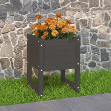 vidaXL szürke tömör fenyő növénytartó 40 x 40 x 52,5 cm kerti dekoráció