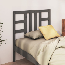 vidaXL szürke tömör fenyőfa ágyfejtámla 106 x 4 x 100 cm ágy és ágykellék