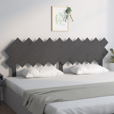 vidaXL Szürke tömör fenyőfa ágyfejtámla 196x3x80,5 cm ágy és ágykellék