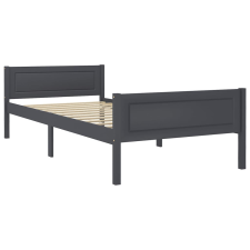 vidaXL szürke tömör fenyőfa ágykeret 100 x 200 cm (322125) ágy és ágykellék
