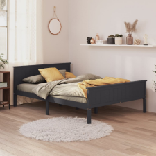 vidaXL szürke tömör fenyőfa ágykeret 140 x 200 cm ágy és ágykellék