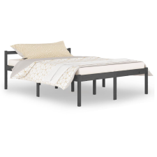 vidaXL szürke tömör fenyőfa ágykeret 150 x 200 cm (5FT King) (810621) ágy és ágykellék