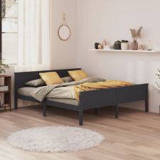 vidaXL szürke tömör fenyőfa ágykeret 180 x 200 cm ágy és ágykellék