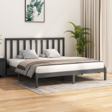 vidaXL szürke tömör fenyőfa ágykeret 200 x 200 cm ágy és ágykellék