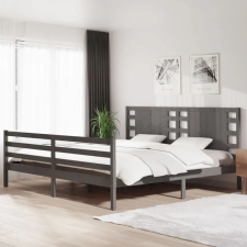 vidaXL szürke tömör fenyőfa ágykeret 200 x 200 cm ágy és ágykellék