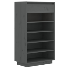 vidaXL szürke tömör fenyőfa cipősszekrény 60 x 34 x 105 cm (813552) bútor