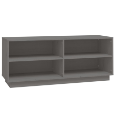 vidaXL szürke tömör fenyőfa cipőszekrény 110 x 34 x 45 cm (813542) bútor