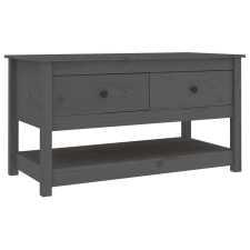 vidaXL szürke tömör fenyőfa dohányzóasztal 102 x 49 x 55 cm (820923) bútor