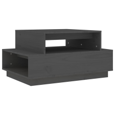 vidaXL szürke tömör fenyőfa dohányzóasztal 80x55x40,5 cm (814516) bútor