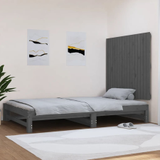 vidaXL szürke tömör fenyőfa fali fejtámla 108x3x90 cm ágy és ágykellék
