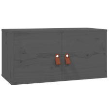 vidaXL szürke tömör fenyőfa faliszekrény 60 x 30 x 30 cm (818369) bútor