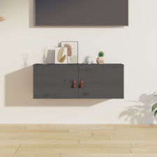 vidaXL Szürke tömör fenyőfa faliszekrény 80 x 30 x 30 cm bútor