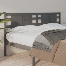 vidaXL szürke tömör fenyőfa fejtámla 126 x 4 x 100 cm ágy és ágykellék
