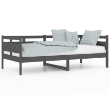 vidaXL szürke tömör fenyőfa kanapéágy 90 x 190 cm (820309) ágy és ágykellék