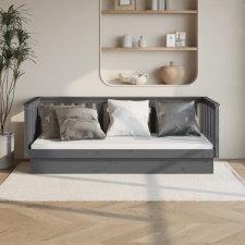 vidaXL szürke tömör fenyőfa kanapéágy 90 x 200 cm ágy és ágykellék