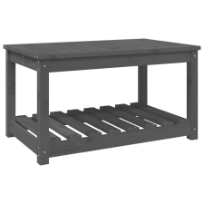 vidaXL szürke tömör fenyőfa kerti asztal 82,5x50,5x45 cm (824136) kerti bútor