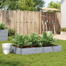 vidaXL Szürke tömör fenyőfa kerti növénytartó 150 x 100 cm kerti tárolás