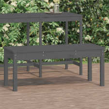 vidaXL Szürke tömör fenyőfa kerti pad 109x44x45 cm (824006) kerti bútor