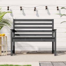 vidaXL Szürke tömör fenyőfa kerti pad 109x48x91,5 cm (824062) kerti bútor