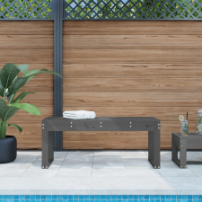 vidaXL szürke tömör fenyőfa kerti pad 110x38x45 cm kerti bútor