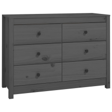 vidaXL szürke tömör fenyőfa kisszekrény 100 x 40 x 72 cm (821766) bútor