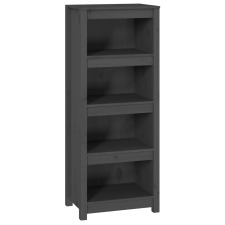vidaXL szürke tömör fenyőfa könyvszekrény 50x35x125,5 cm (821711) bútor