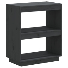 vidaXL szürke tömör fenyőfa könyvszekrény 60 x 35 x 71 cm (810861) bútor