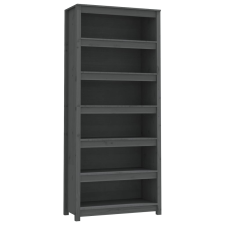 vidaXL szürke tömör fenyőfa könyvszekrény 80x35x183 cm (821696) bútor
