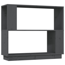 vidaXL szürke tömör fenyőfa könyvszekrény/térelválasztó 80x25x70 cm (814051) bútor
