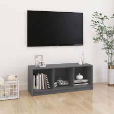 vidaXL szürke tömör fenyőfa TV-szekrény 104 x 33 x 41 cm bútor