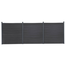 vidaXL szürke WPC kerítéspanelszett 526 x 186 cm építőanyag