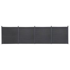 vidaXL szürke WPC kerítéspanelszett 699 x 186 cm építőanyag
