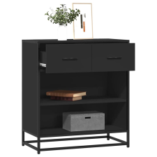 vidaXL Tálalószekrény Fekete 68x35x76 cm Engineered Wood bútor