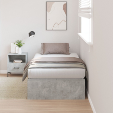 vidaXL Tároló Ágykeret Beton Szürke 100x200 cm ágy és ágykellék