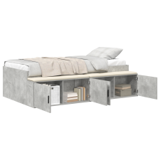 vidaXL Tároló ágykeret Betonszürke 80x200 cm (3335200) ágy és ágykellék