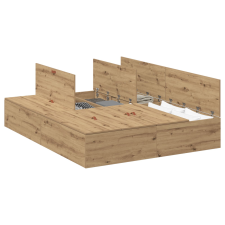 vidaXL Tároló Ágykeret Mester Fa 150x200 cm (3335388) ágy és ágykellék