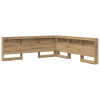 vidaXL Tároló fejtámla polcokkal fejtámlával tárolóval kézműves tölgy 200 cm Faanyag (3335476)