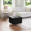  vidaXL Tároló oszmán párnával Fekete 60 x 60 x 45 cm Műbőr