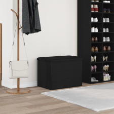 vidaXL Tárolópad Fekete Tölgy 60x40x45 cm Műanyag bútor