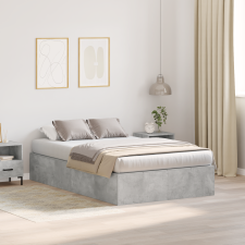 vidaXL Tárolós Ágykeret Betonköszörű Szürke 120x190 cm ágy és ágykellék