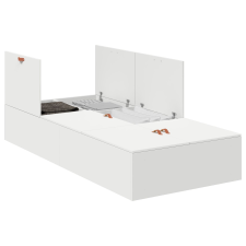 vidaXL Tárolós Ágykeret Fehér 90x200 cm (3335341) ágy és ágykellék