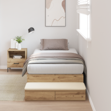 vidaXL tárolós ágykeret Művégtelen tölgy 80x200 cm ágy és ágykellék